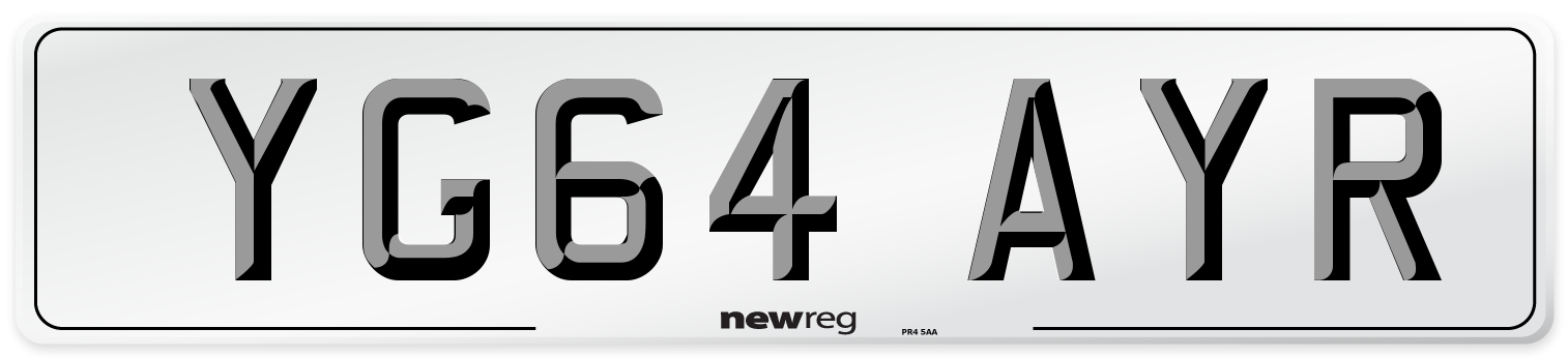 YG64 AYR Number Plate from New Reg